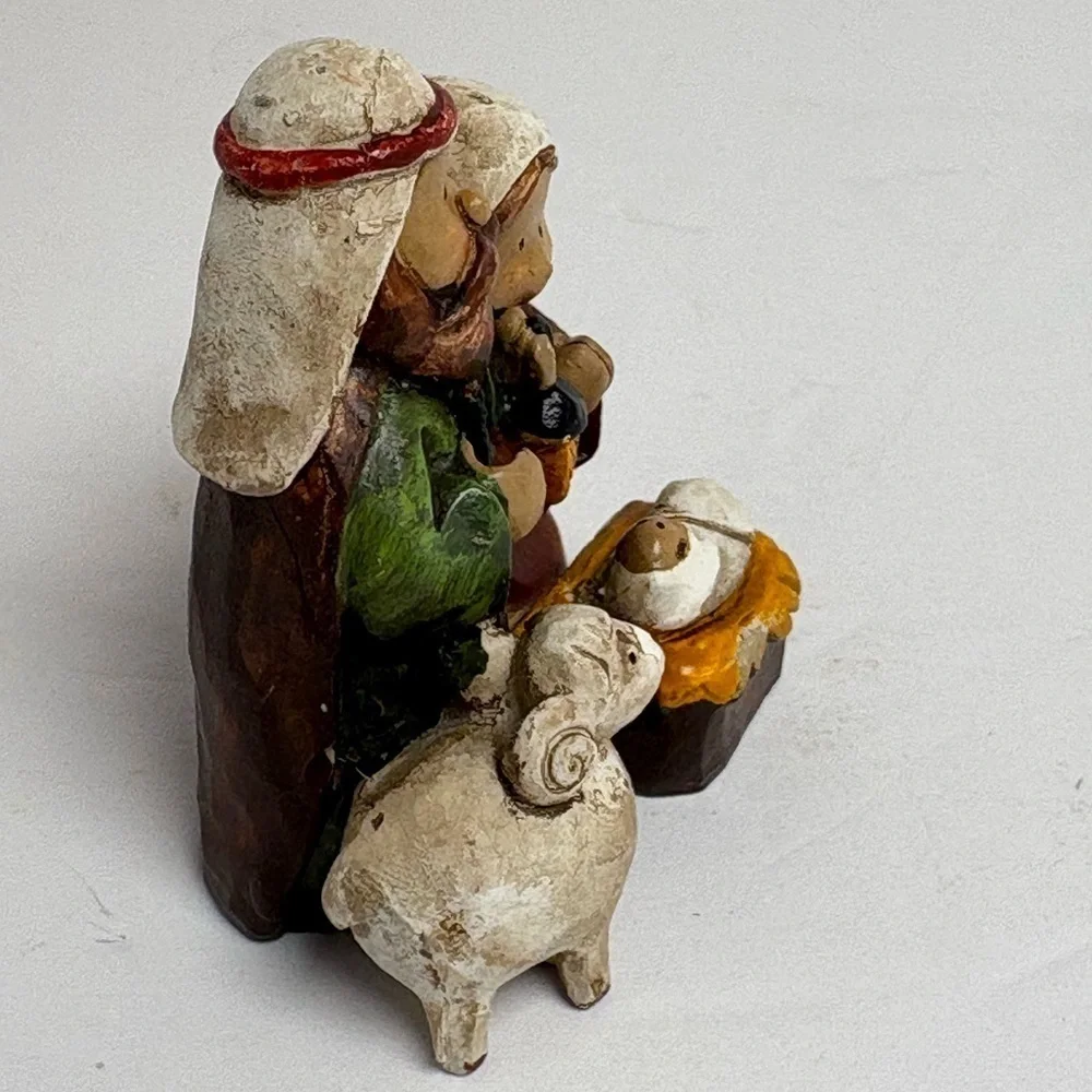 Miniature Resin Nativity Scene Figurine Set